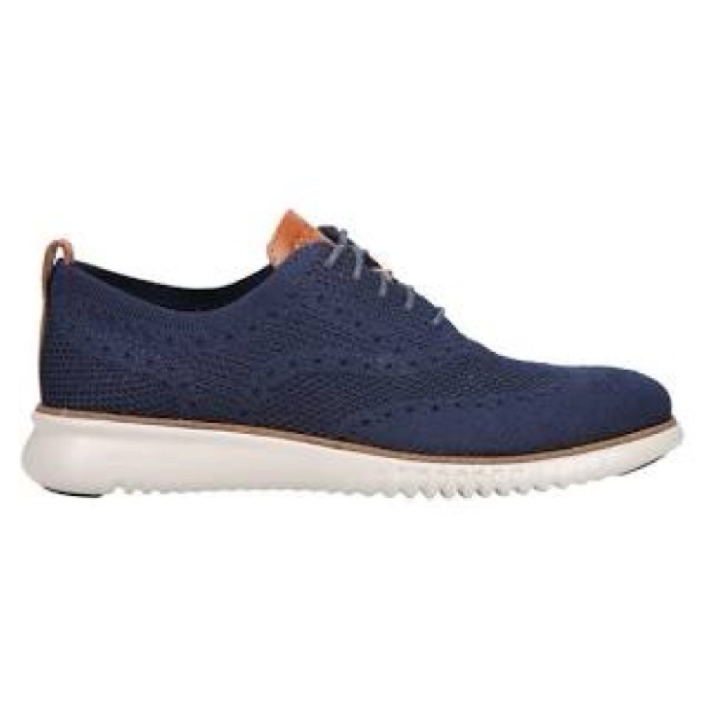 Cole Haan 2. Zerogrand Stitchlite Wingtip Oxford in Marine Blue/Vapor Grey